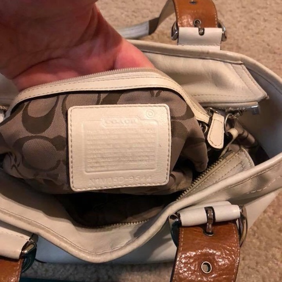 White Leather Coach Purse - Picture 2 of 2
